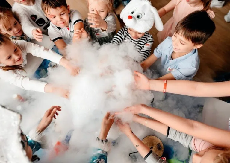 Children enjoying a science experiment