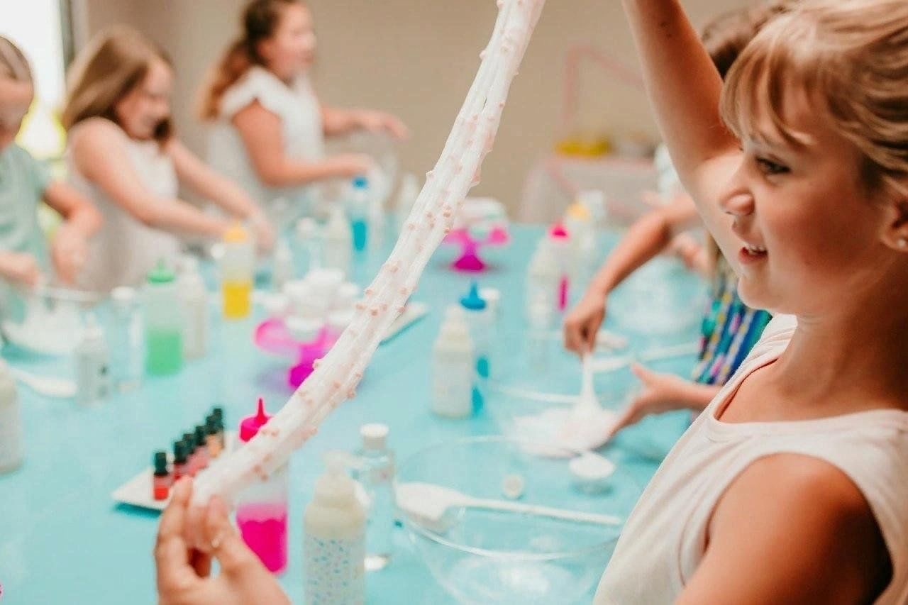 Children enjoying a creative party activity